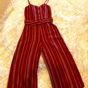 Burgundy jumpsuit size small